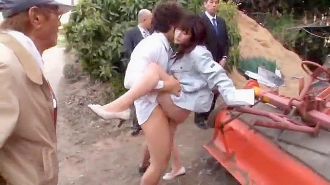 Sexy Surprise in Japan Hot House! Health Inspector Gets Fucked by Peasants instead of testing products.