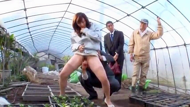 Sexy Surprise in Japan Hot House! Health Inspector Gets Fucked by Peasants instead of testing products.