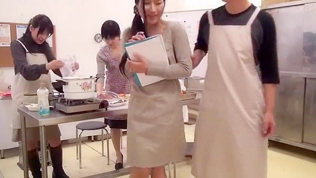 Unforgettable Lesson - Cooking Teacher Secret Affair with Student in Classroom