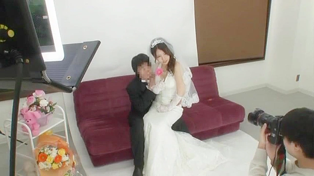 Sexy Nippon bride secret affair with wedding photographer caught on camera