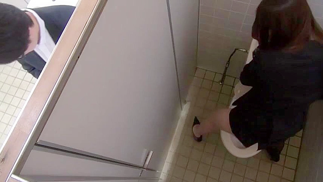Secretary Rough Sex in Office Restroom with Coworker
