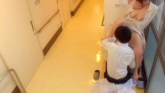 Busty Patient Gets Intimate with her Japanese Doctor in a Clinic Hallway