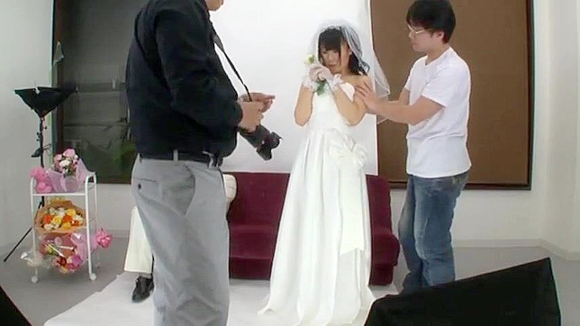 Nippon Bride Secret Wedding Night with her photographer and assistant