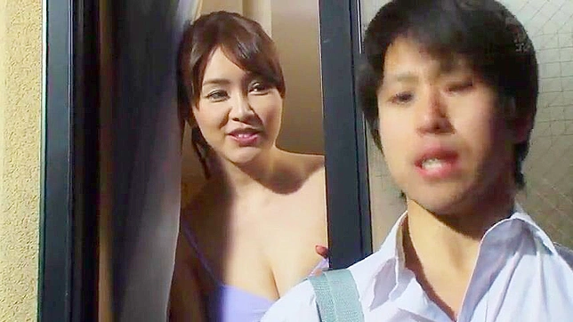 Takaoka Violet Busty Neighbor Gets Excited and Can't Hide It