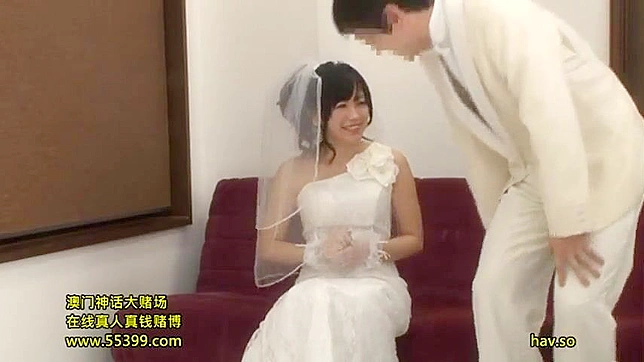Sexy Young Bride Secret Encounter with Photography crew next to sleeping hubby