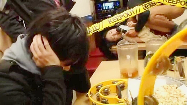 Watching his girlfriend get fucked in public by two cops - a wild Japan porn experience