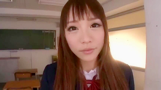 Sexy schoolgirls' secret panties sniffed by classmates in Japan