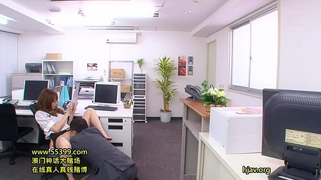 Secretary Office Romp with Coworker under Desk