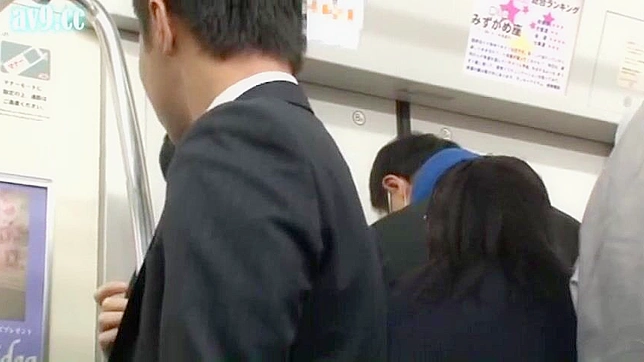 Innocent Japanese teen gets surprise sex on crowded train