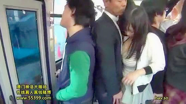 Public Bus Blowjob and Fuck Session with Busty Asian Beauty
