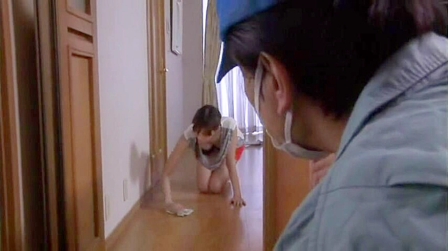 Asians Housewife Hot Encounter with Handyman Results in Wild Sex Against the Wall