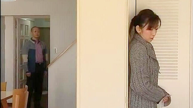 Crazy Neighbor Wild Sex with Poor Nippon Wife at home while husband away