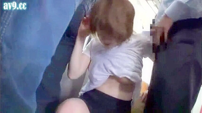 Public train sexcapade with teen and dirty old man