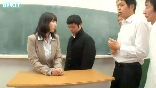 New Student Wild initiation at Asian school with Busty classmates