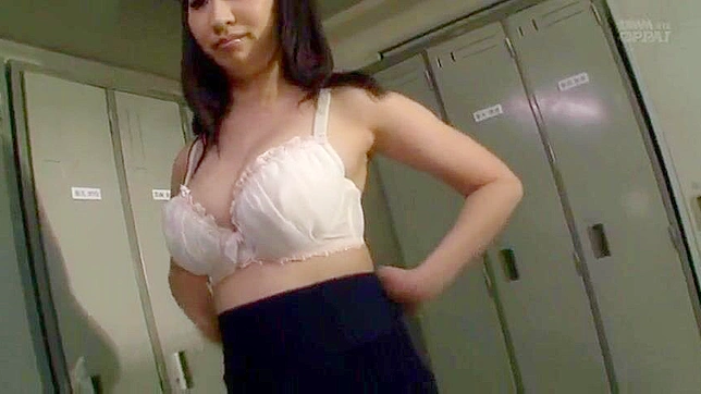 Spying on Busty Teacher Undressing Session - A Nippon Student Secret