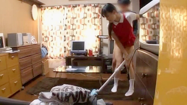 Oriental Maid Gets Fucked by Guy During Housecleaning