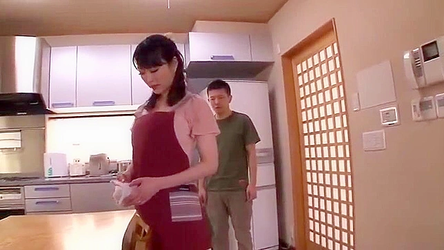 Japanese Maid Gets Steamy with Master after Sending off Pregnant Wife