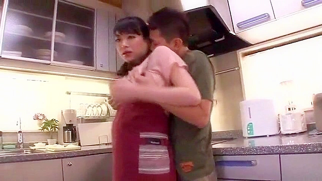Japanese Maid Gets Steamy with Master after Sending off Pregnant Wife