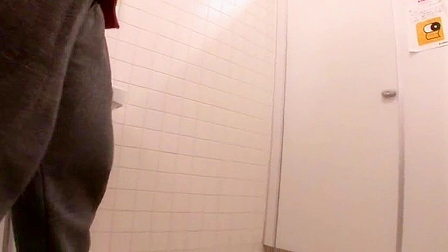 Intrusive Girl Gets Her Way in Public Toilet with Japan Boy