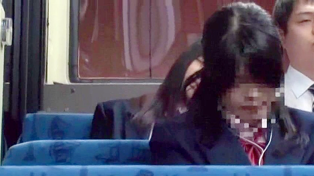 Public Bus Blowjob by Horny Asians Schoolgirl and Businessman