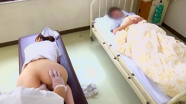 Unconscious patient used in kinky threesome by nurse and doctor