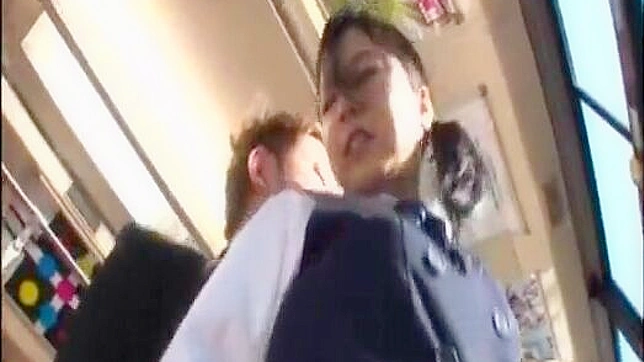 Busty girlfriend violated in public bus, boyfriend powerless to help