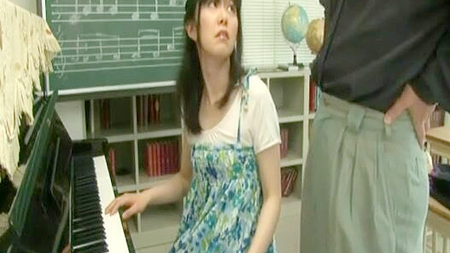 Unforgettable Piano Lessons With A Young Asians Beauty