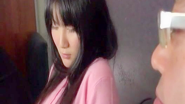 Blackmailing Boss Forces Japanese Girl to Blow him in front of boyfriend