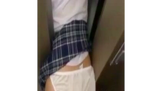 Elevator Encounter - Creepy Stalker Seduces Japanese Teen