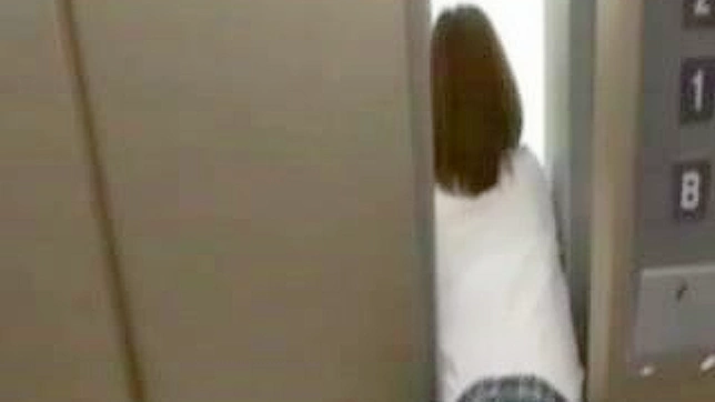 Elevator Encounter - Creepy Stalker Seduces Japanese Teen
