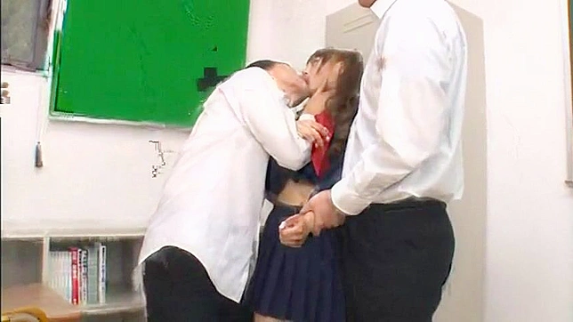 Rough Sex in Classroom with Nippon Schoolgirl and Multiple Partners