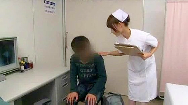Yuri Aine CFNM Handjob Helps Shy Boy with Sperm sample