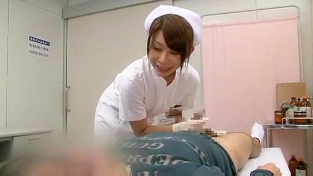 Yuri Aine CFNM Handjob Helps Shy Boy with Sperm sample