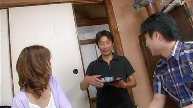 Sexy MILF Airi Tachibana Secret Affair with her student dad in the kitchen