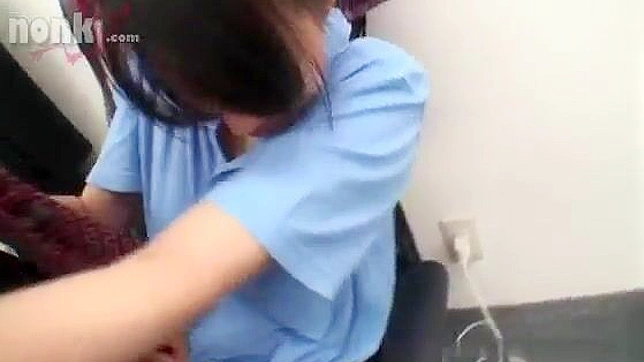 UNCENSORED Nippon Porn - Office Cleaner Gets Roughly Pushed to Fuck