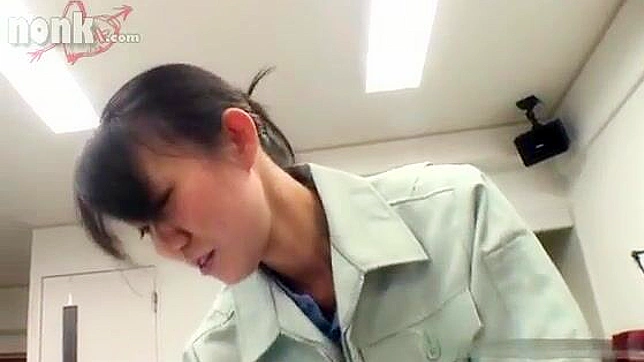 UNCENSORED Nippon Porn - Office Cleaner Gets Roughly Pushed to Fuck