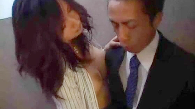 UNCENSORED Female Stalker Fucks Guy in Elevator, Oriental Porn Video