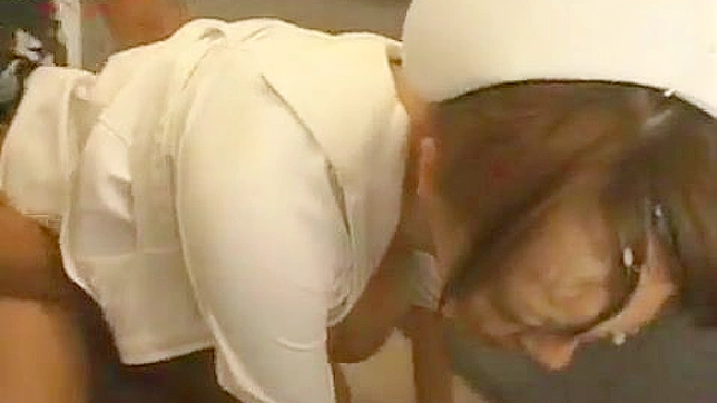 Busty Nurse Hitomi Tanaka Groped Fucked and Bukkaked By Bunch Of Patients In Hospital Elevator