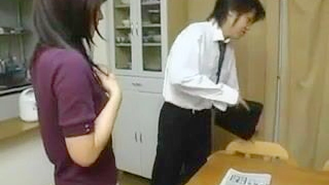 Taboo Family Affair - Father and daughter-in-law forbidden passion in kitchen