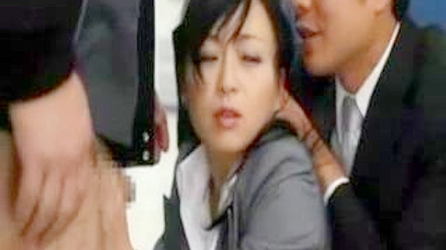 Grope in Bank - Busty Japanese Businesswoman Secret Desires Exposed