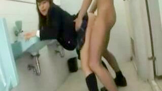 JAV Schoolgirl Wild Encounter in the Toilet with her Classmate