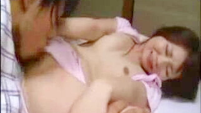 Sisterly seduction while wife sleeps in Oriental porn