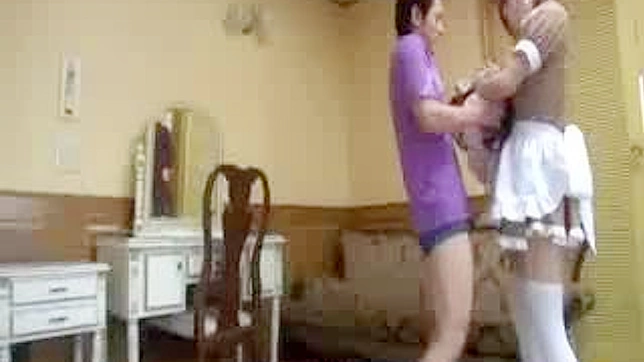 Unexpected Visitor Catches Asians Wife in Intimate Act