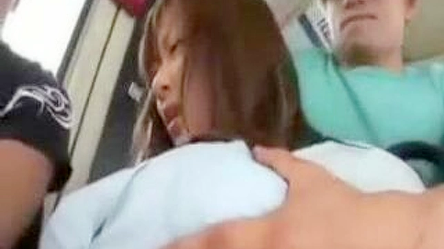 Molested on the bus by two guys, this teen wild ride in Japan.