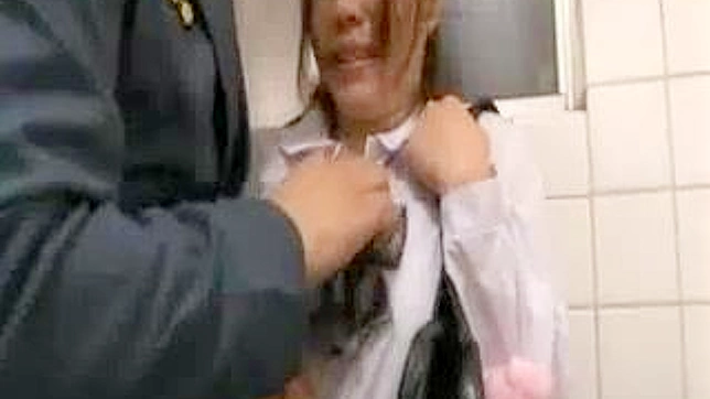 Merciless Policeman Punishes Terrified Oriental Beauty