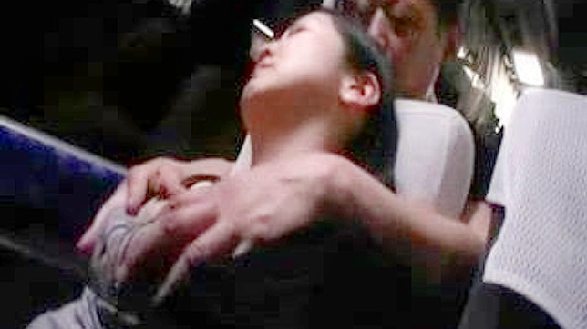 日本の眠たそうな乳房がバスで触られる 2
