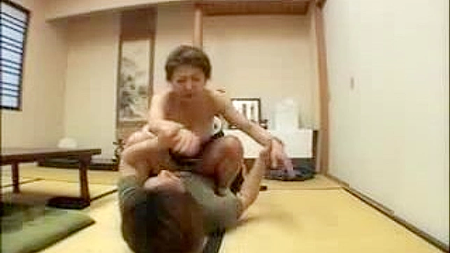 Japanese MILF Groped by Young Lover