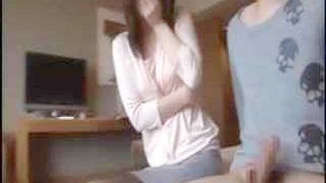 Sister husband surprises Japanese girl with his big dick in shocking porn video