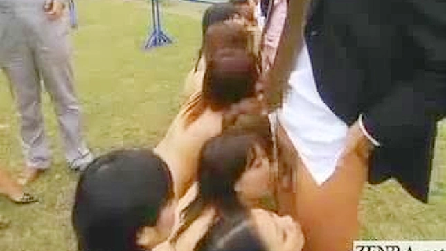 Bizarre Outdoor Group Blowjobs by Asians Bondage Slaves