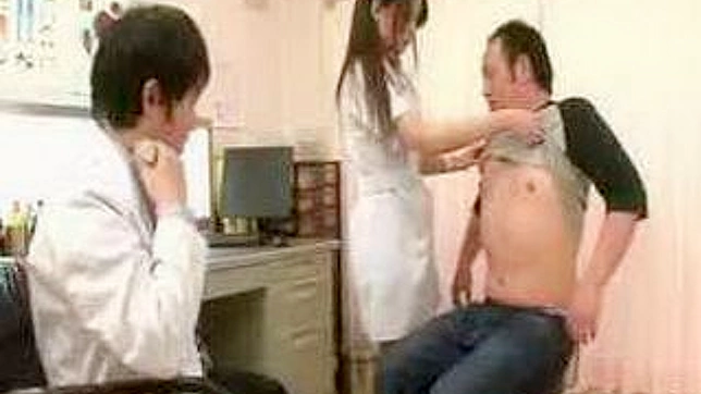 Japanese Nurse Gets Fingered by Doctor During Patient Care